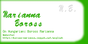 marianna boross business card